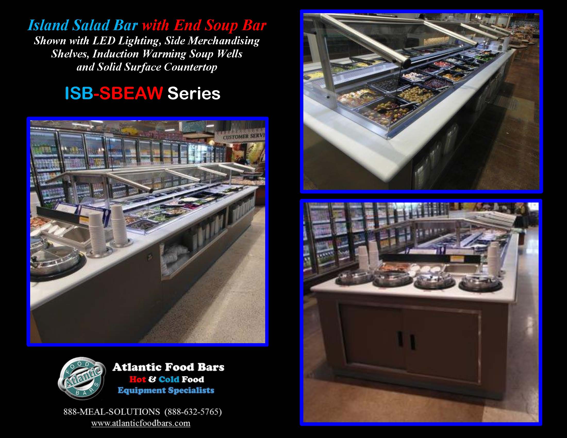 Atlantic Food Bars Salad Soup Bar W Solid Surface Counter