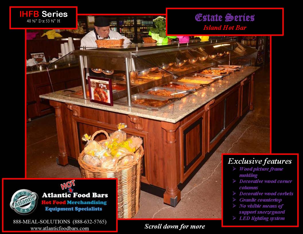 Atlantic Food Bars - Estate Series Island Hot Food Bar IHFB11863-ES