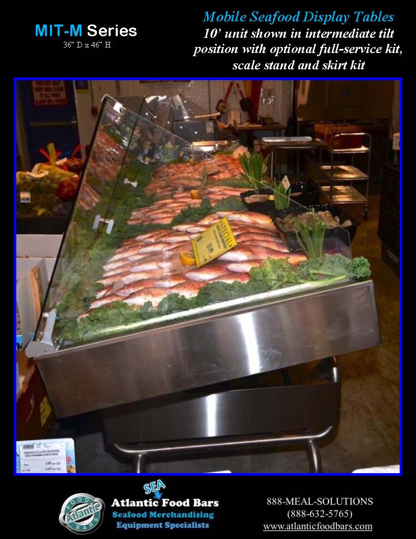 Atlantic Food Bars Modular Mobile Iced Seafood Tables