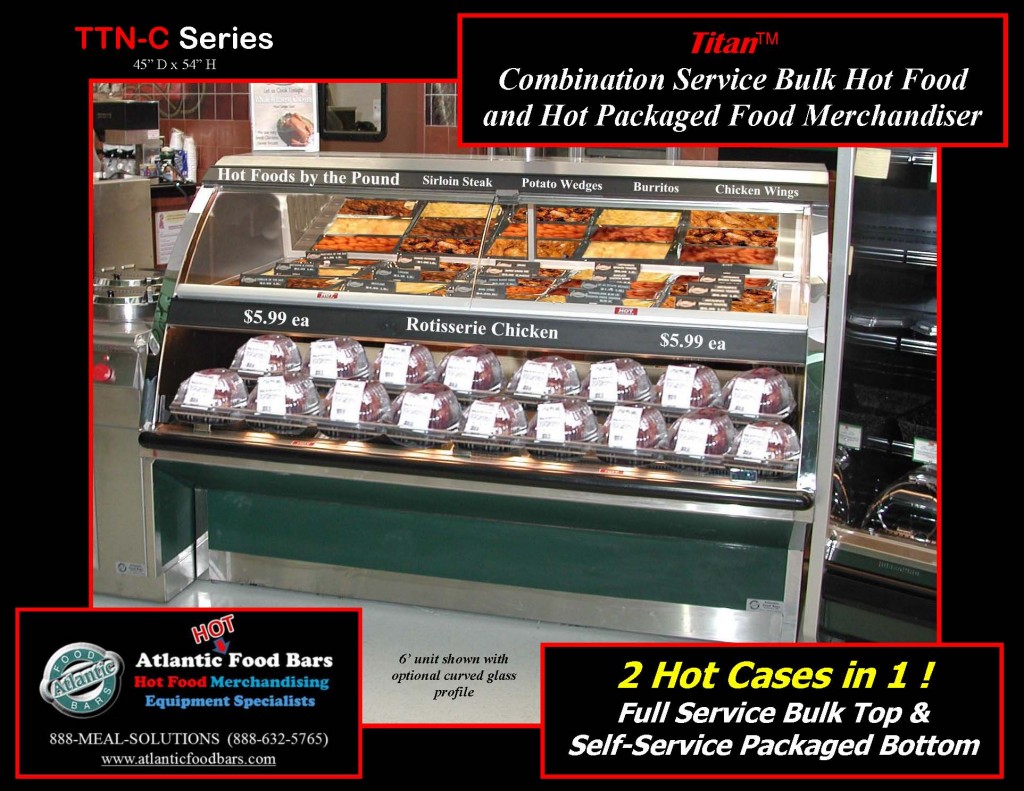 Atlantic Food Bars - Combination Service Hot Food Merchandiser - TTN7244-C