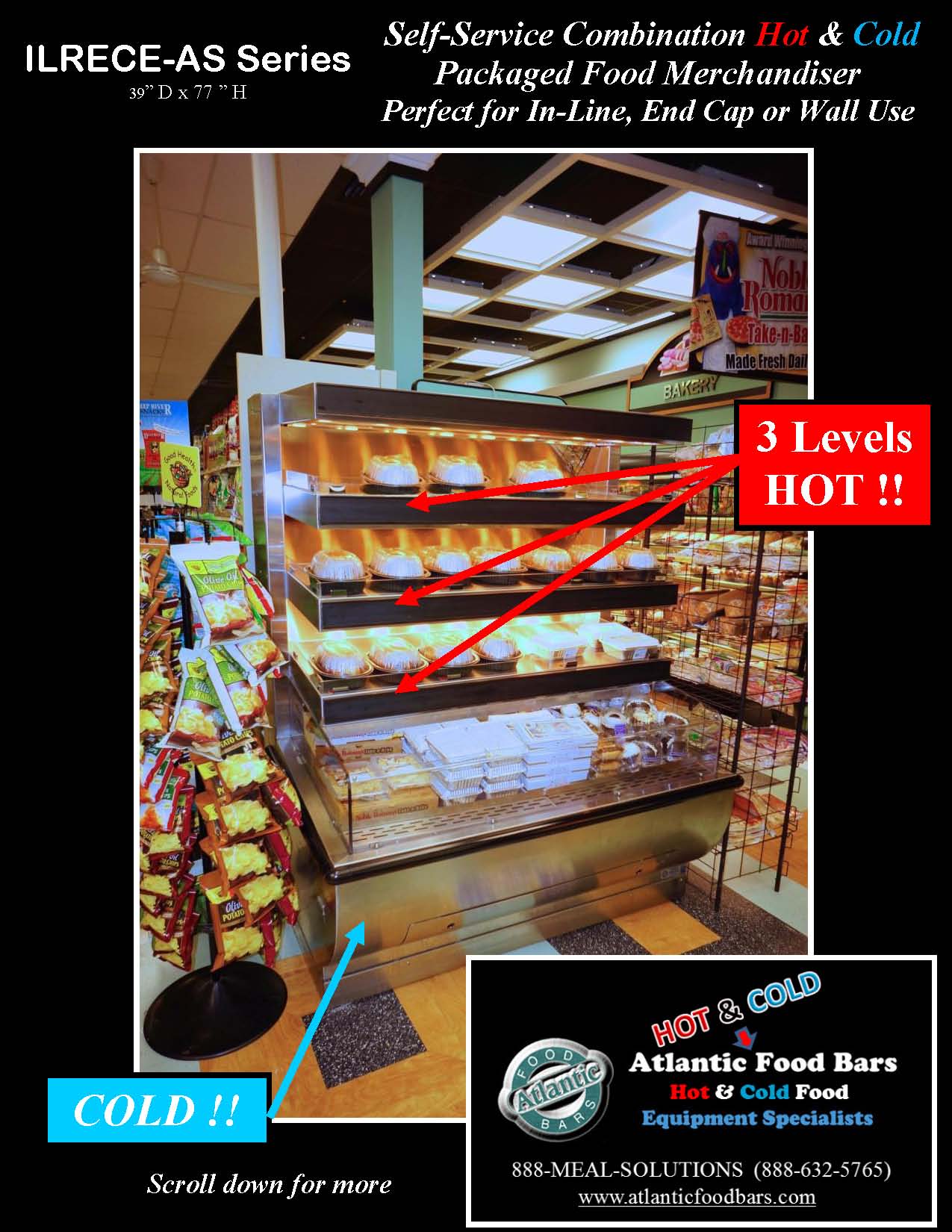 Atlantic Food Bars Combination Hot over Cold Grab & Go Cases