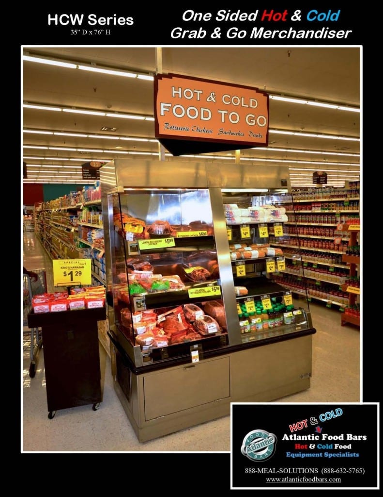 Atlantic Food Bars - Side by Side Combination Hot and Cold Merchandiser - HCW6034-CE-SC