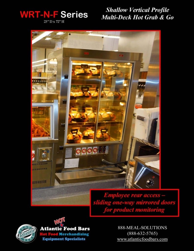 Atlantic Food Bars - 23 inch deep Flat Profile Multi-Deck Hot Grab & Go - WR4822T-F 3