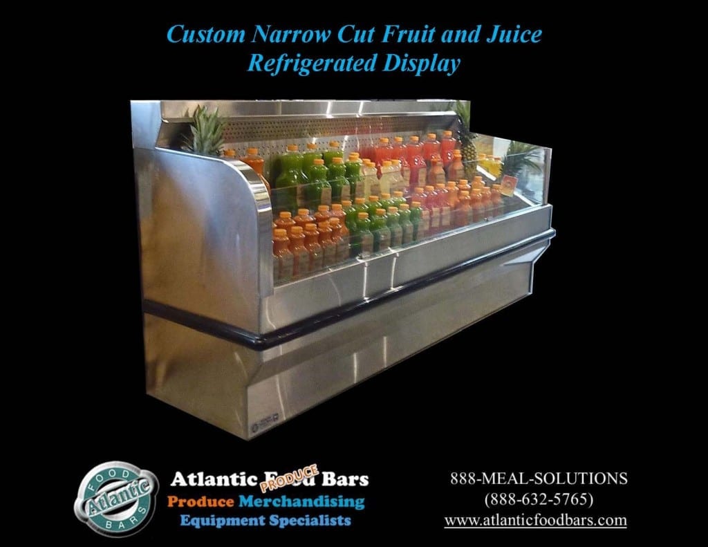 Atlantic Food Bars - Refrigerated Custom Narrow Fruit and Juice Bar