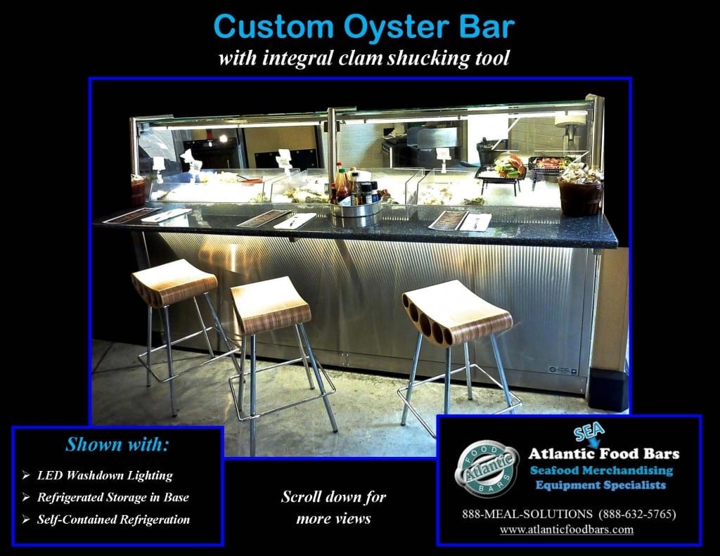 Atlantic Food Bars - Custom 8' Oyster Shucking Case 1