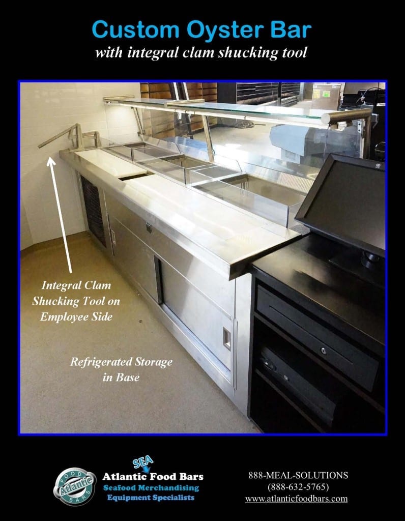 Atlantic Food Bars - Custom 8' Oyster Shucking Case 4