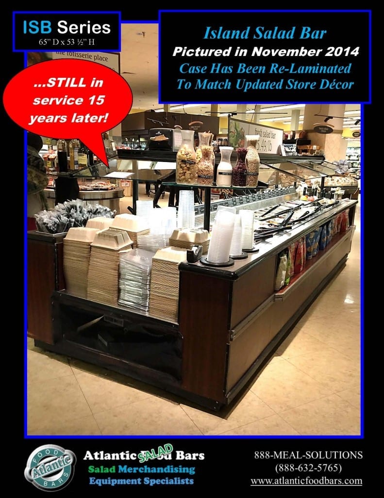 Atlantic Food Bars - The 15 Year Club - ISB14863 Refrigerated Island Salad Bar - STILL IN SERVICE! 3