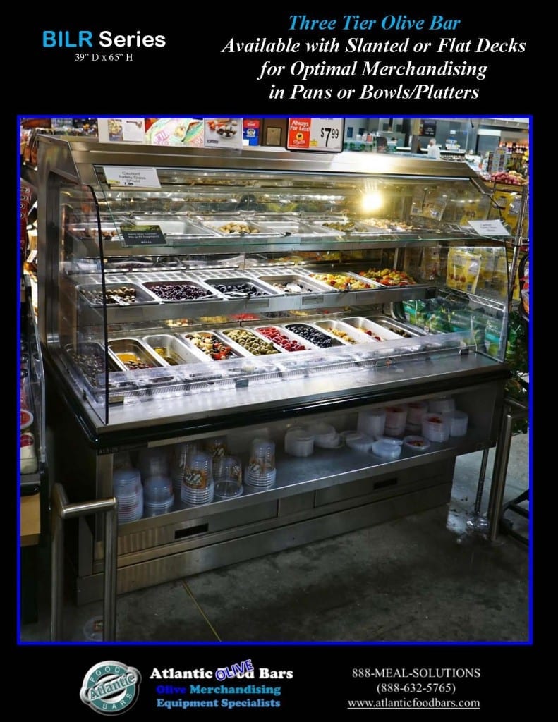 Atlantic Food Bars - 6' End Cap Olive Bar - BILR7138 2
