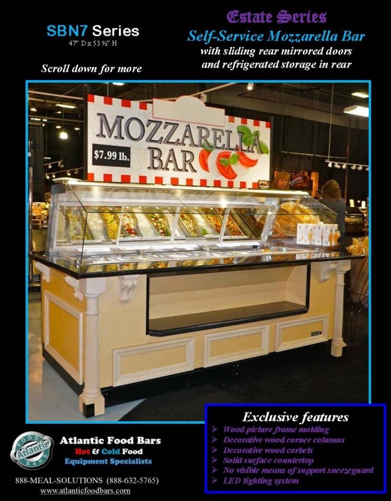 Atlantic Food Bars - Estate Series Self-Service Mozzarella Bar - SB9647N7-DCL-RSD-SC-VH 1