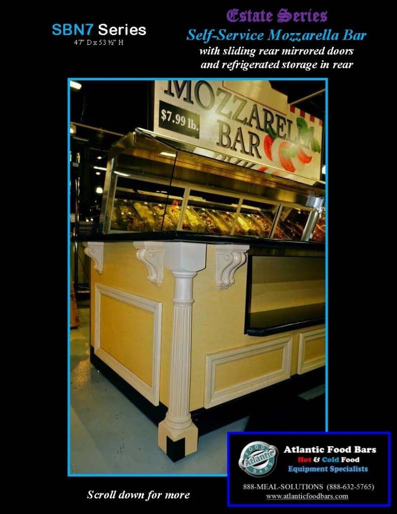 Atlantic Food Bars - Estate Series Self-Service Mozzarella Bar - SB9647N7-DCL-RSD-SC-VH 2