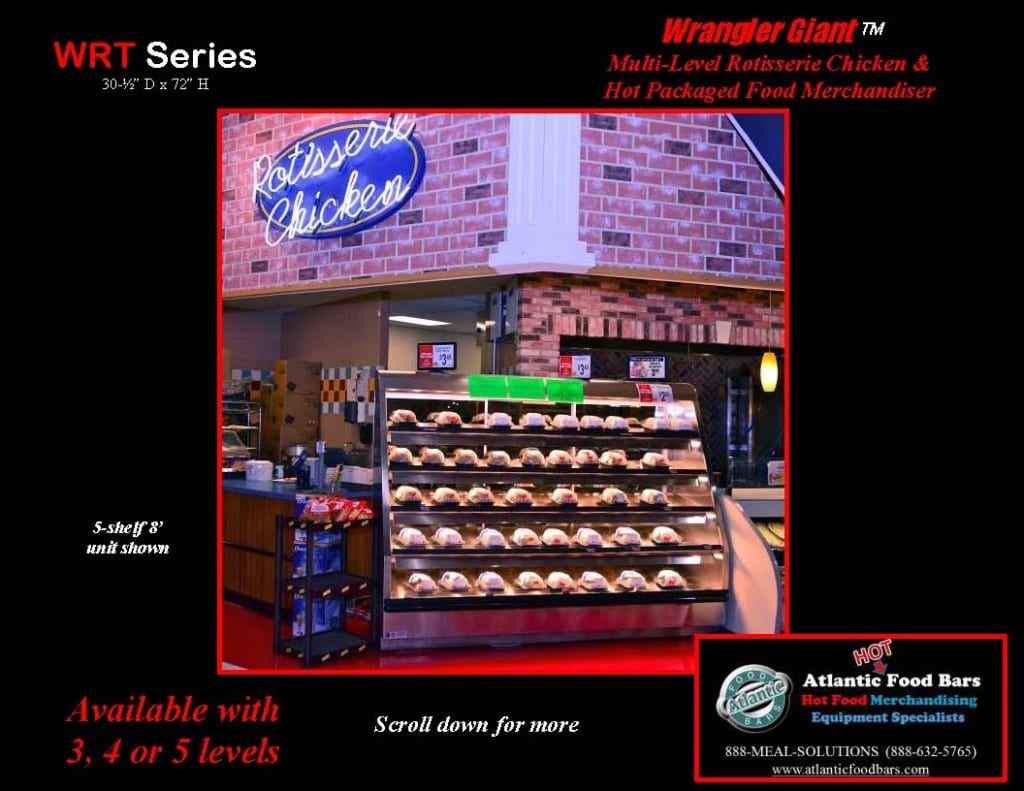 Atlantic Food Bars - Five Shelf Wrangler Giant with Sliding Rear Mirror Doors - WR9629T 1