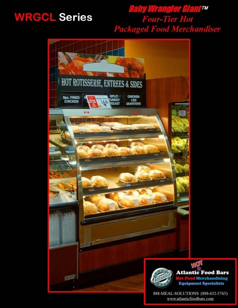 Atlantic Food Bars - Four-Tier Hot Grab & Go Chicen Merchandiser - WRGCL4837