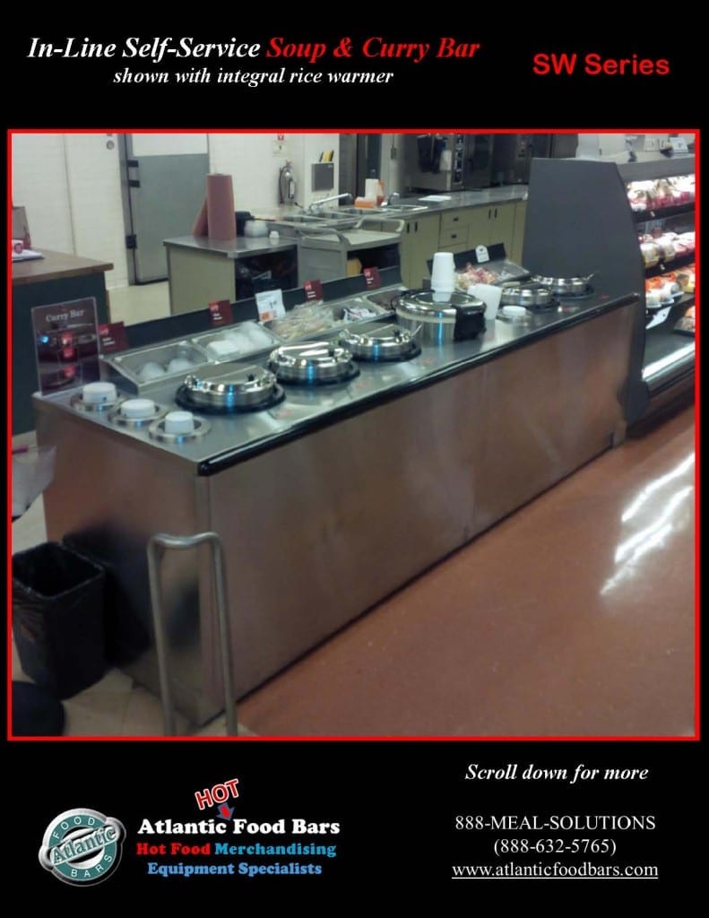 Atlantic Food Bars - In-Line Self-Service Soup & Curry Bar with Integral Rice Warmer - SW11432-UO 1