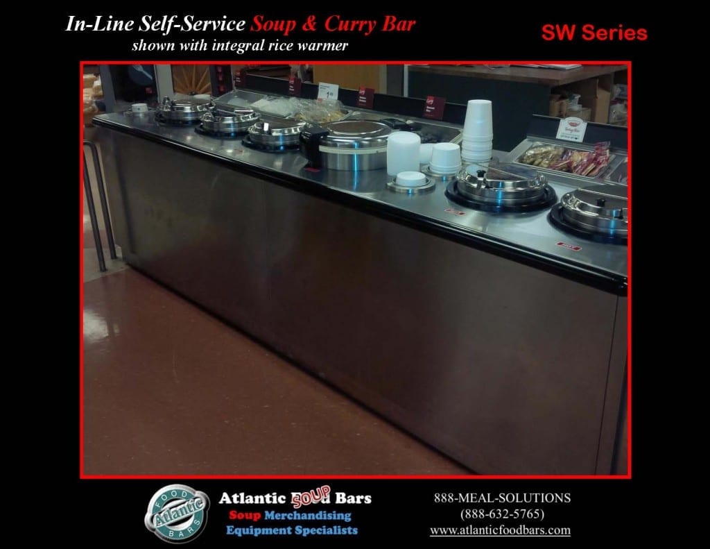 Atlantic Food Bars - In-Line Self-Service Soup & Curry Bar with Integral Rice Warmer - SW11432-UO 2