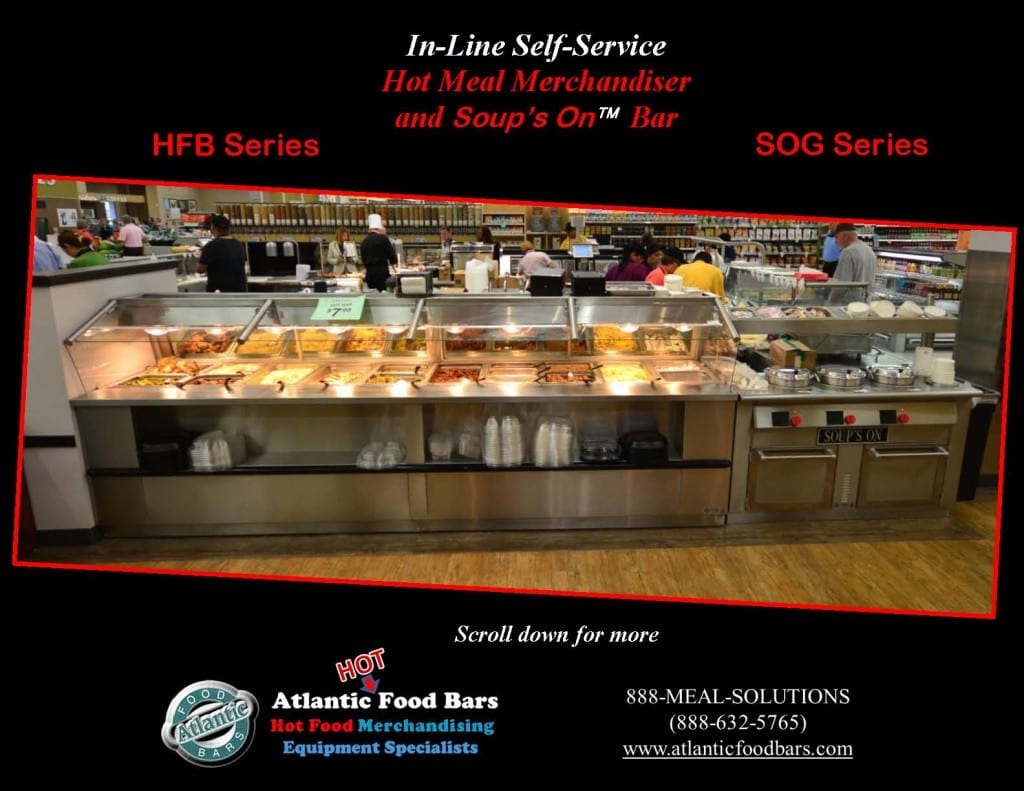 Atlantic Food Bars - Self-Service Hot Meal Merchandiser and Soup Bar - HFB14443 and SOG5718 1