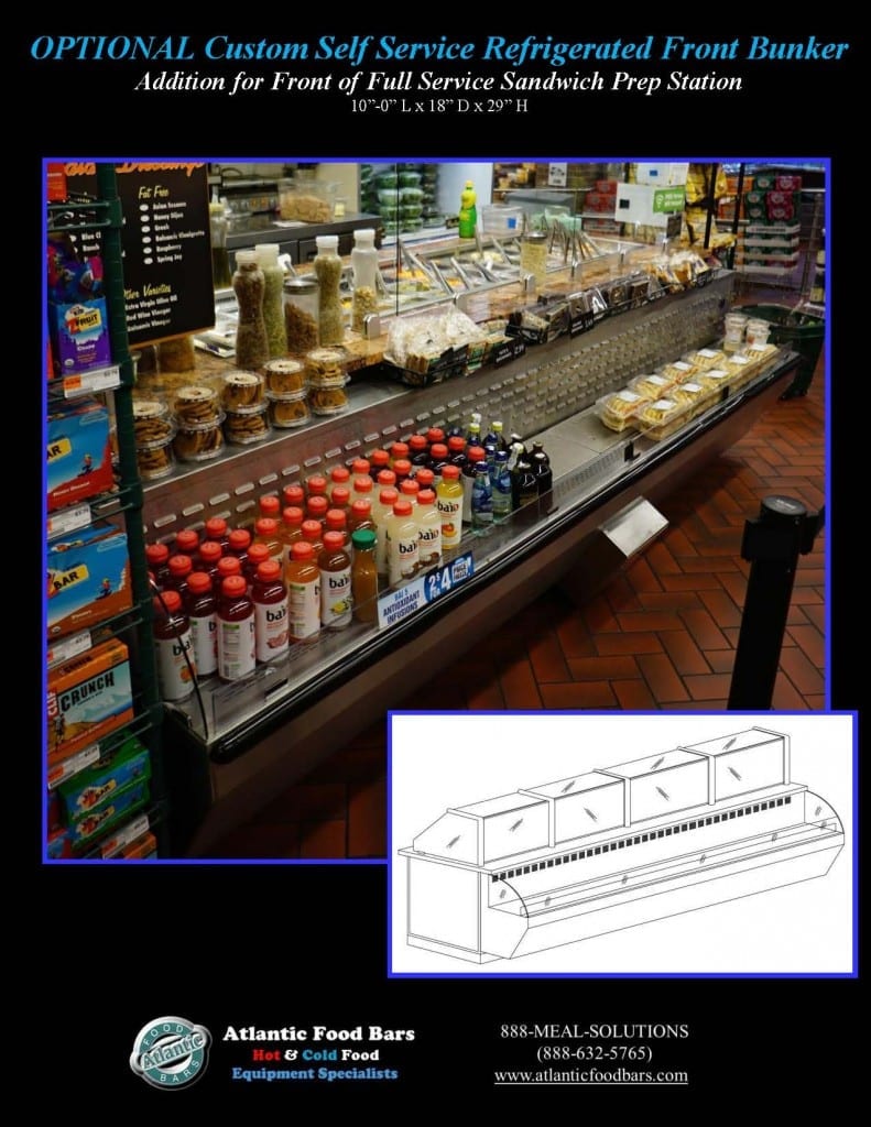 Atlantic Food Bars - Self Service Refrigerated Front Bunker for ILFSSB Service Refrigerated Sandwich Bar 2