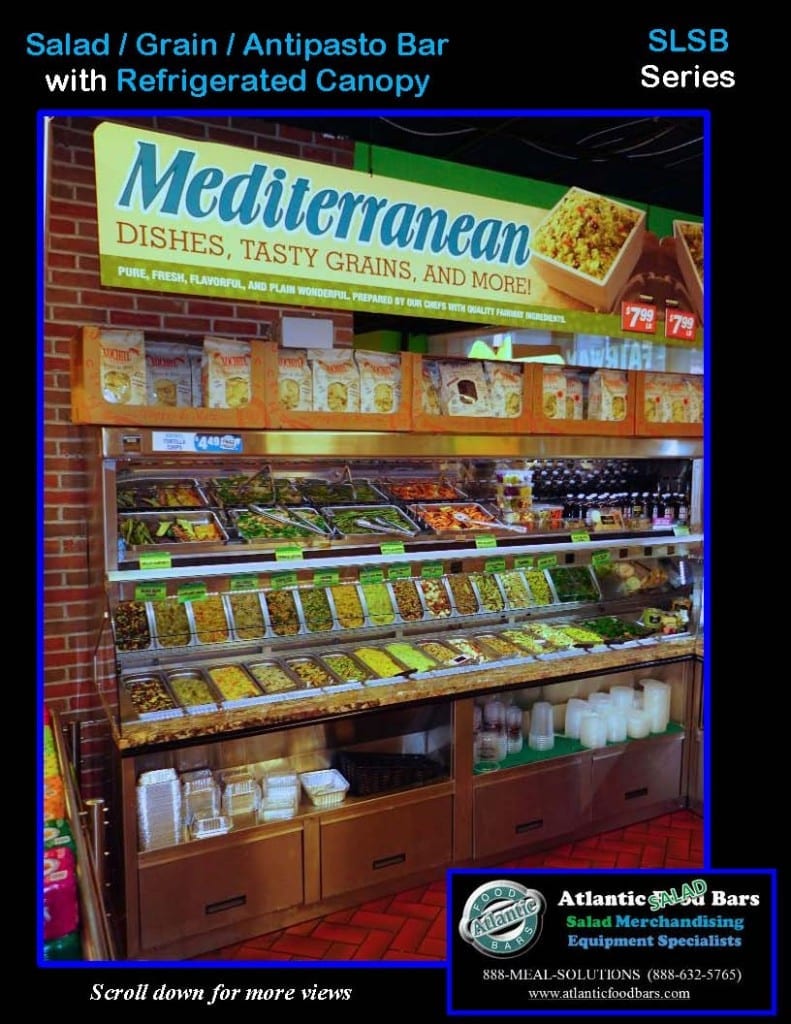 Atlantic Food Bars - Soup Bar and Salad Bar with Granite Countertop and Refrigerated Canopy - SLSB SW 2