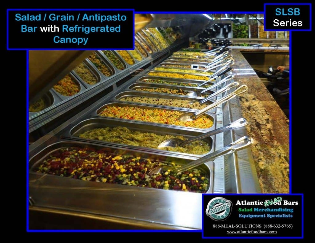 Atlantic Food Bars - Soup Bar and Salad Bar with Granite Countertop and Refrigerated Canopy - SLSB SW 4