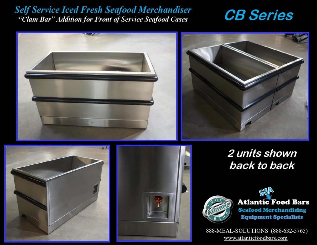 Atlantic Food Bars - Freestanding 48 inch Clam Bar - CB Series