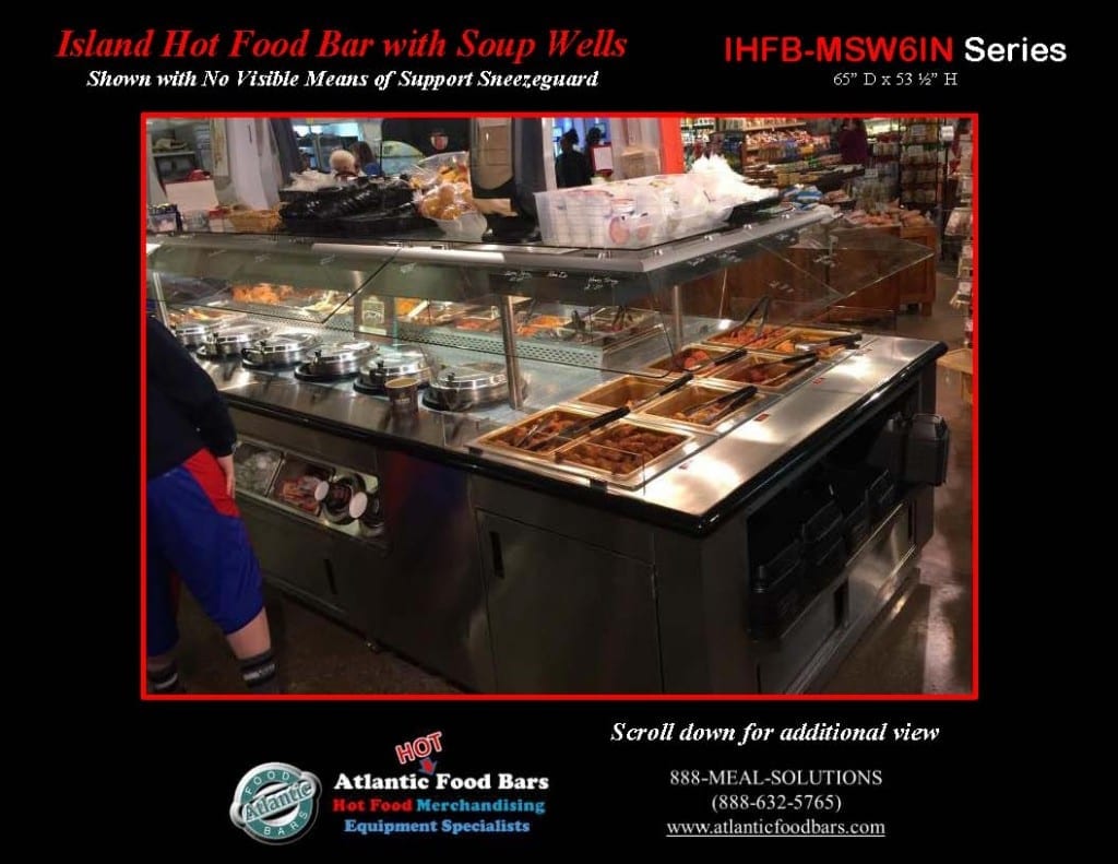 Atlantic Food Bars - Island Hot Food Bar with Soup Wells - IHFB16363-MSW6IN-VH 3