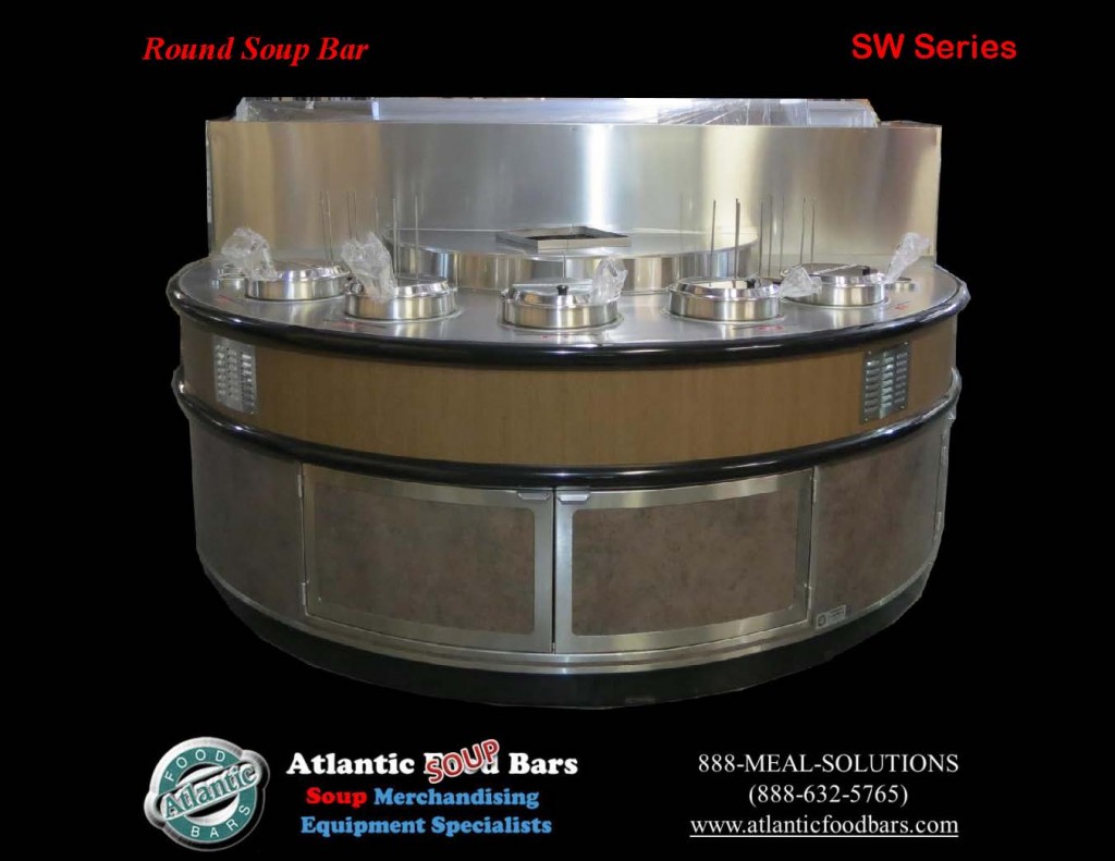 Atlantic Food Bars - Round Soup and Olive Bar Back-to-Back Island - SW9636O and SB9639N7 3
