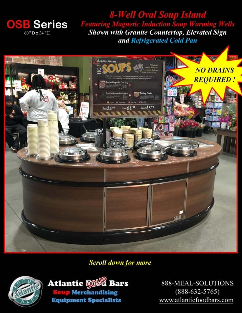 Atlantic Food Bars - 8' Oval Soup Bar with Elevated Sign and Refrigerated Cold Pan - OSB9246-GC-ISW-LB-RCP_Page_1