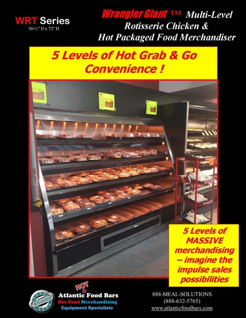 Atlantic Food Bars - 8' Wrangler Giant with 5 Shelves for Hot Packaged Food Merchandising - WR9629T-AS-AS_Page_1