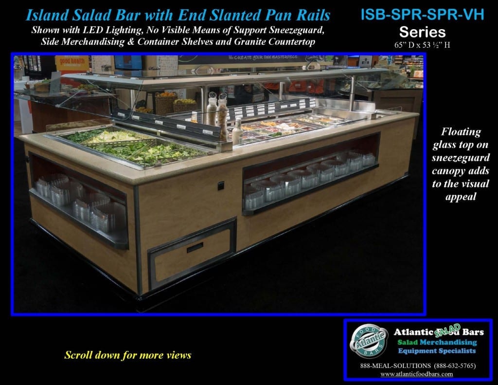 Atlantic Food Bars - Island Salad Bar featuring Flat End Pan Rails with Lettuce Divider Kit - ISB14863-SPR-SPR-SSC-VH_Page_4