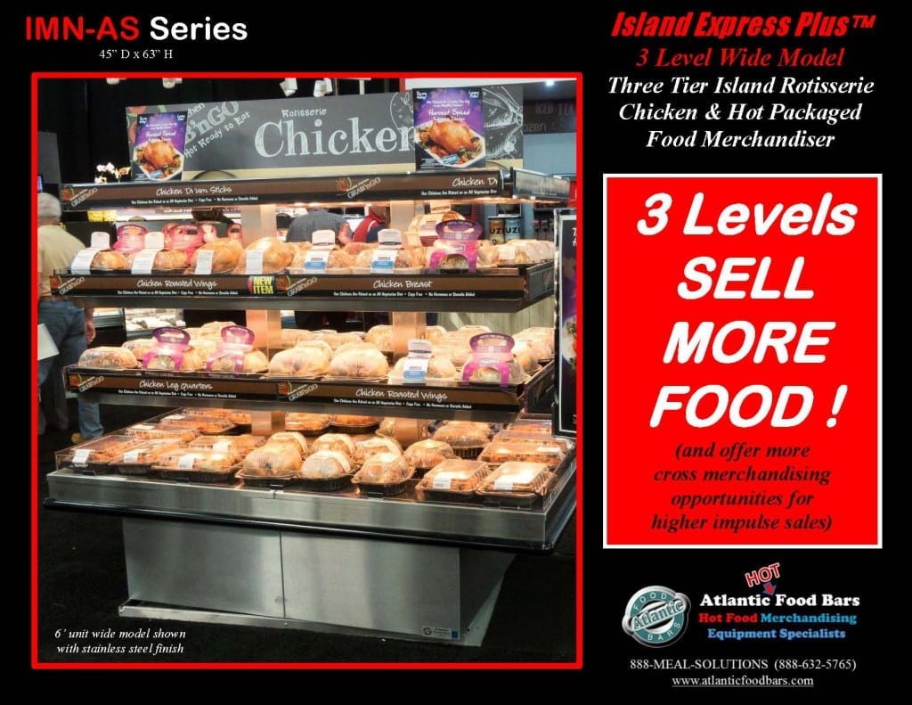 Atlantic Food Bars - Three Level Island Express PLUS Wide Hot Rotisserie Chicken Merchandiser - IMN7245-AS_Page_1