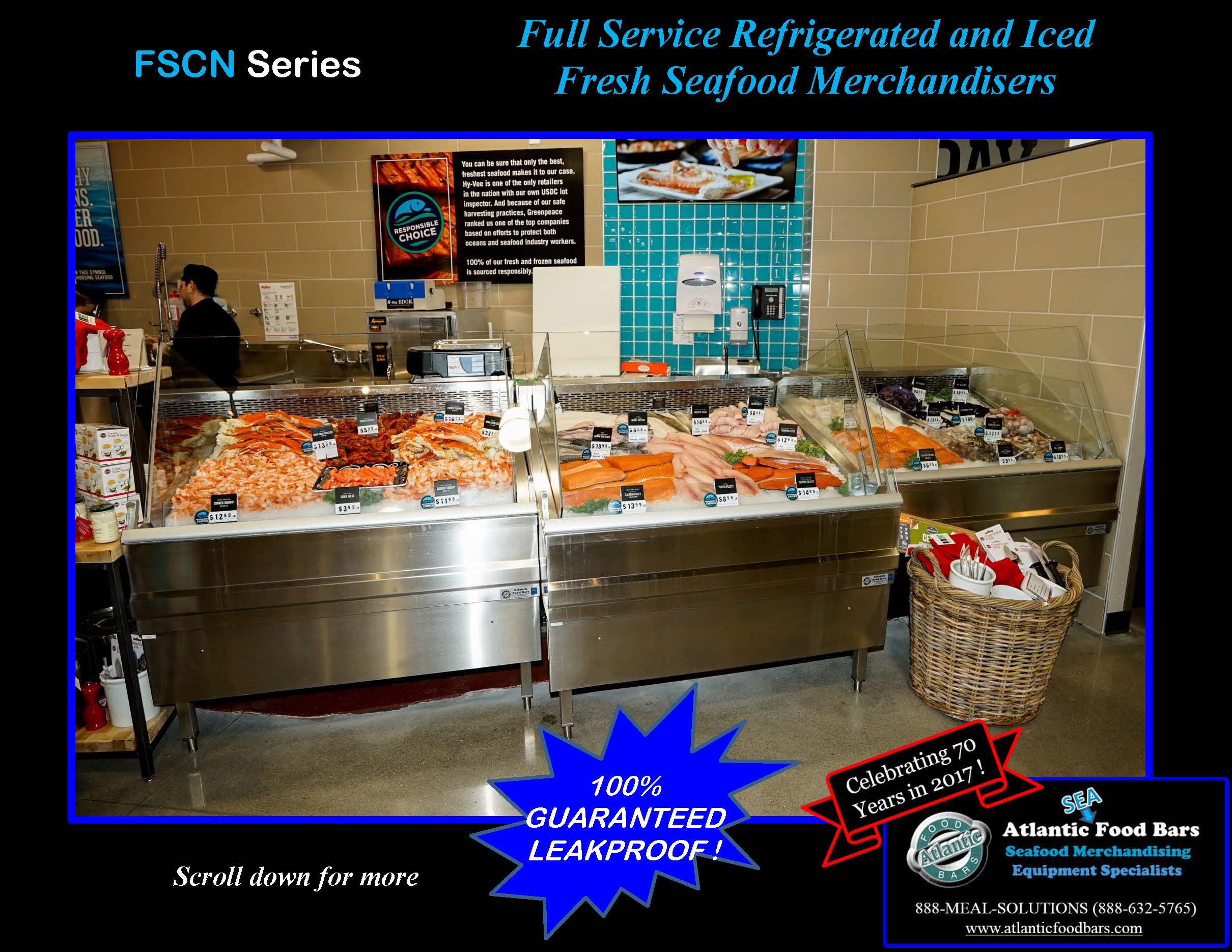 Atlantic Food Bars - Full Service Refrigerated and Iced Fresh Seafood Merchandisers - FSCN