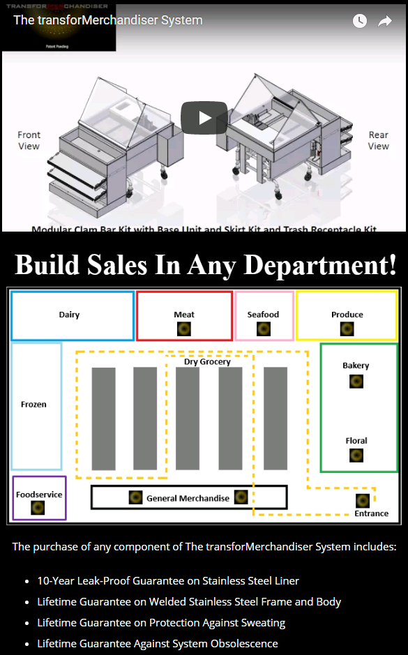Atlantic Food Bars - Build Sales In Any Department with The transforMerchandiser System Modular Mobile Ice Table - MIT-M