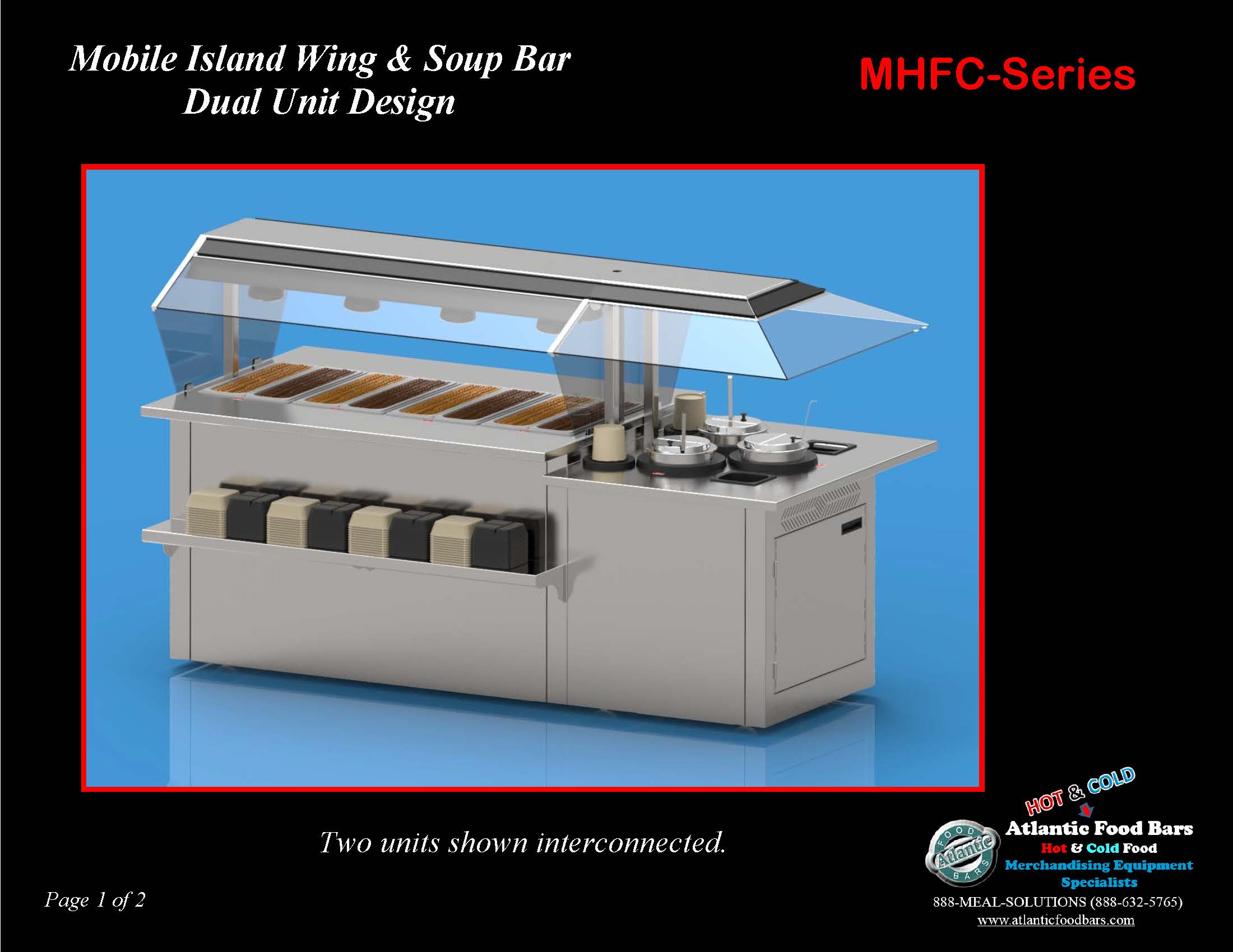 Atlantic Food Bars - Mobile Island Wing & Soup Bar Dual Unit Design - MHFC