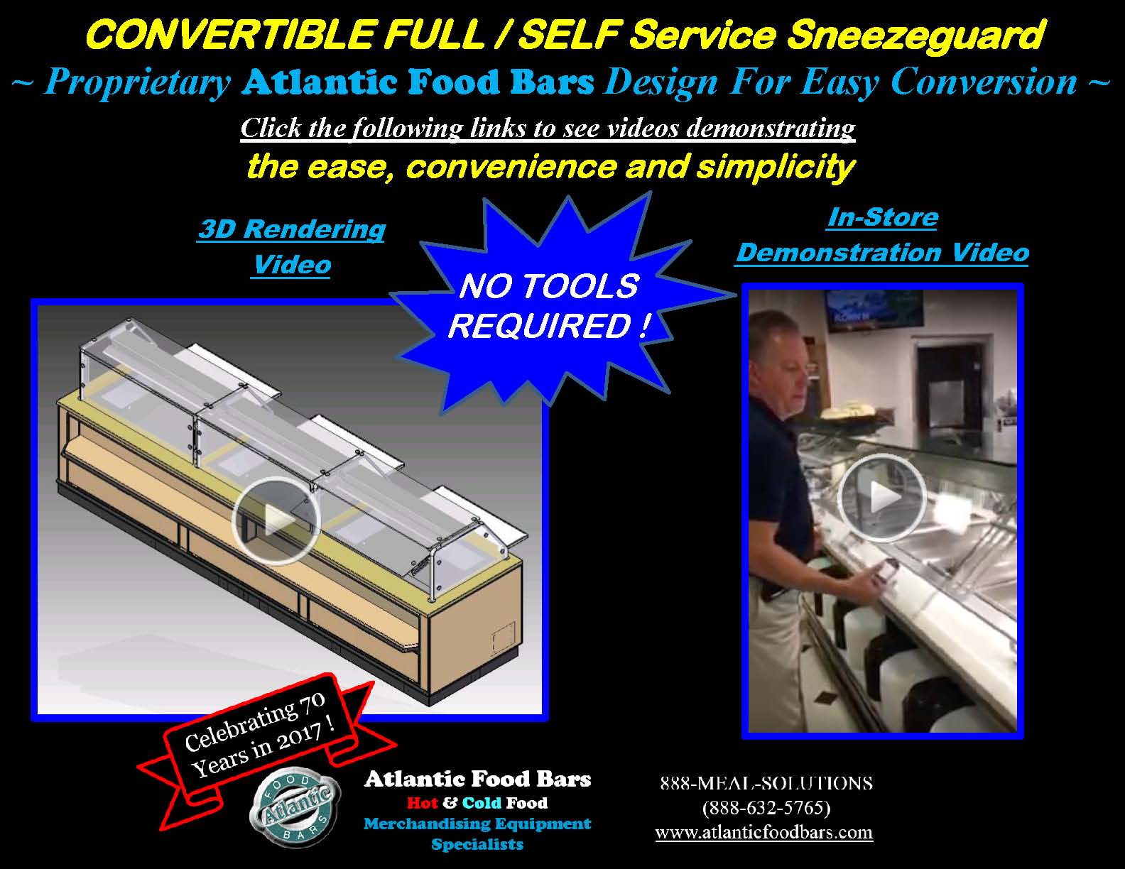 Atlantic Food Bars - Full or Self-Service Convertible Sneezeguard Designs_Page_1
