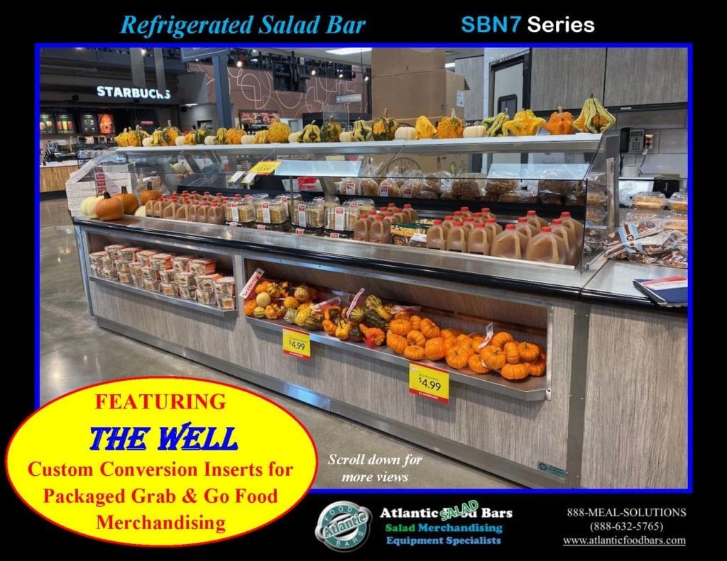 Atlantic Food Bars - Effectively and Temporarily Convert Your Salad Bar to Grab & Go Packaged Food Merchandising with The Well - Shown on In-Line Refrigerated Salad Bar - SB13839N7_Page_3