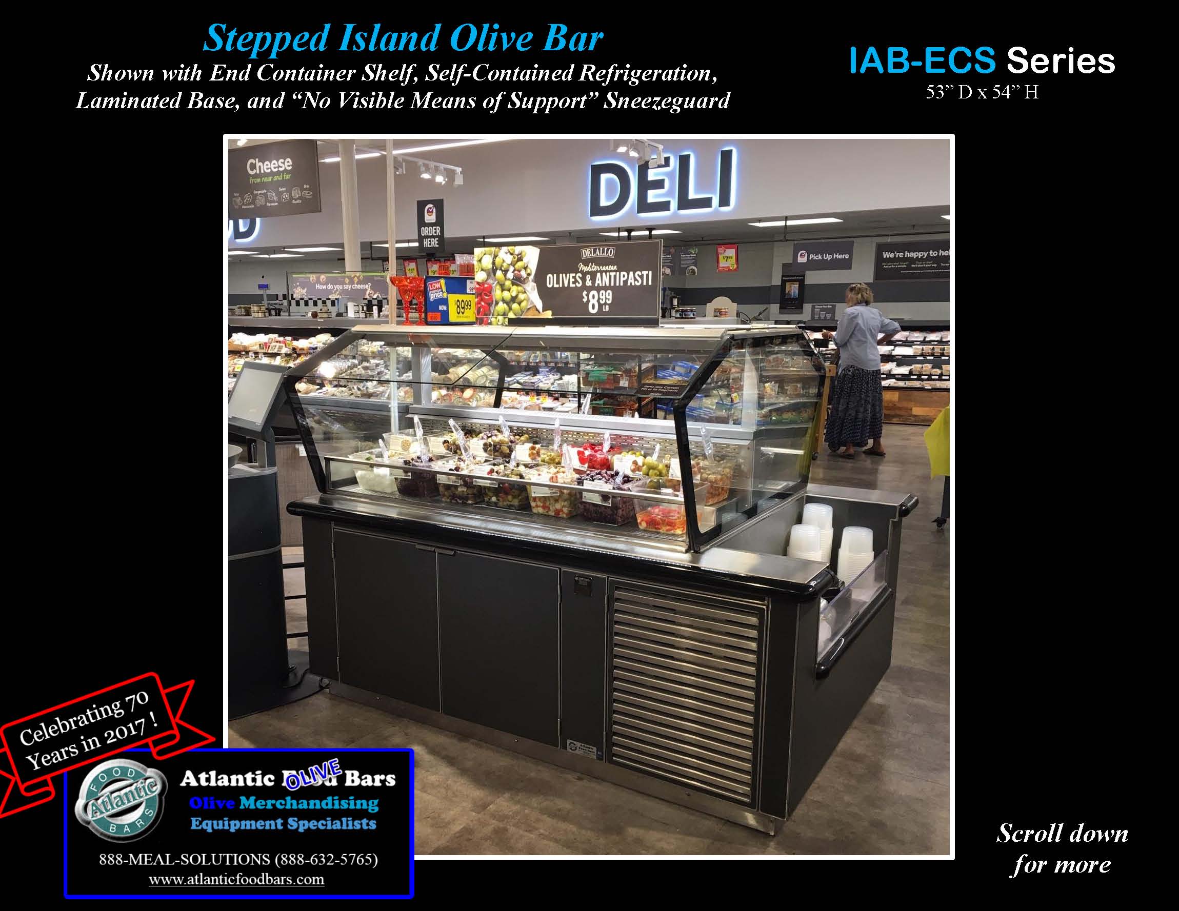 Atlantic Food Bars - Stepped Refrigerated Island Olive Bar - IAB5851-ECS-LB-SC-VH_Page_1