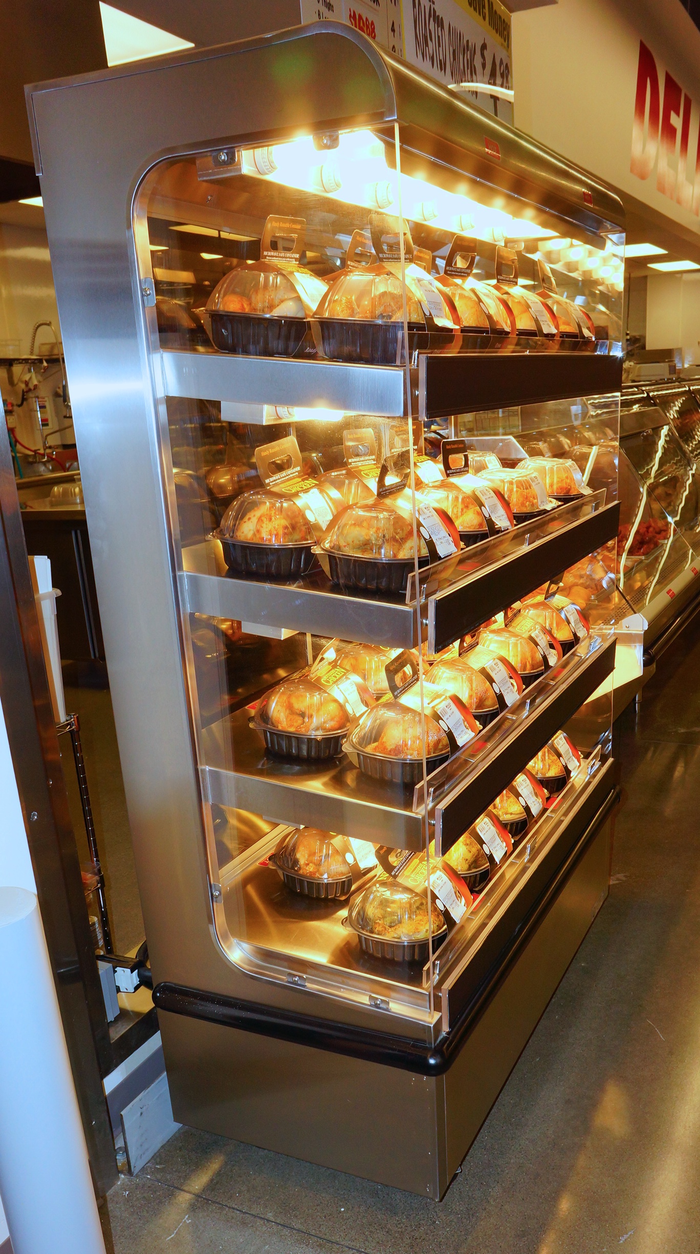 Multi-Level Hot Grab & Go Merchandiser with Flat Front ...