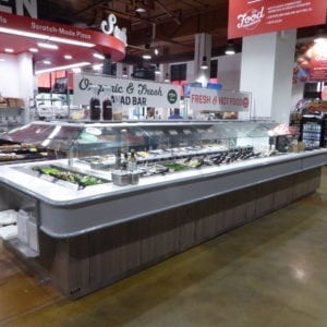 Island Soup Salad Hot Food Bar with Column Notch - Atlantic Food Bars - ISSHFB13070 SW7054 1