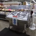Mobile Iced Seafood Display Case with Canopy - transforMerchandiser - Atlantic Food Bars - MIT4836-SSKT-CKT-WSKT 1