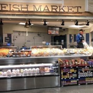 Refrigerated Seafood Merchandisers with Wedge and Front Grab and Go Knee Knockers for Cold Packaged Food - Atlantic Food Bars - FSC-KKV FSCN-W2 2