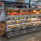 Combination Full Service Hot Bulk Food Over Self-Service Cold Food with Grease Catcher and Jewelry Style Top - ILRTTN10048-CUSTOM 1