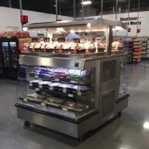 Combination Hot Over Cold Grab & Go Merchandiser - Double Sided - Atlantic Food Bars - HCIT4862-LP 1