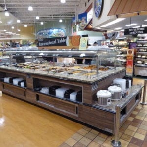 Island Hot Food Bar with Induction Hot Wells - Atlantic Food Bars - IHFB12666-IHW 1