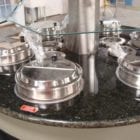 Island Round Soup Bar with Floating Glass Sneezeguard and LED Lighting - Atlantic Food Bars - SWIR6060-LED-3