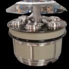 Island Round Soup Bar with Floating Glass Sneezeguard and LED Lighting - Atlantic Food Bars - SWIR6060-LED-S 2