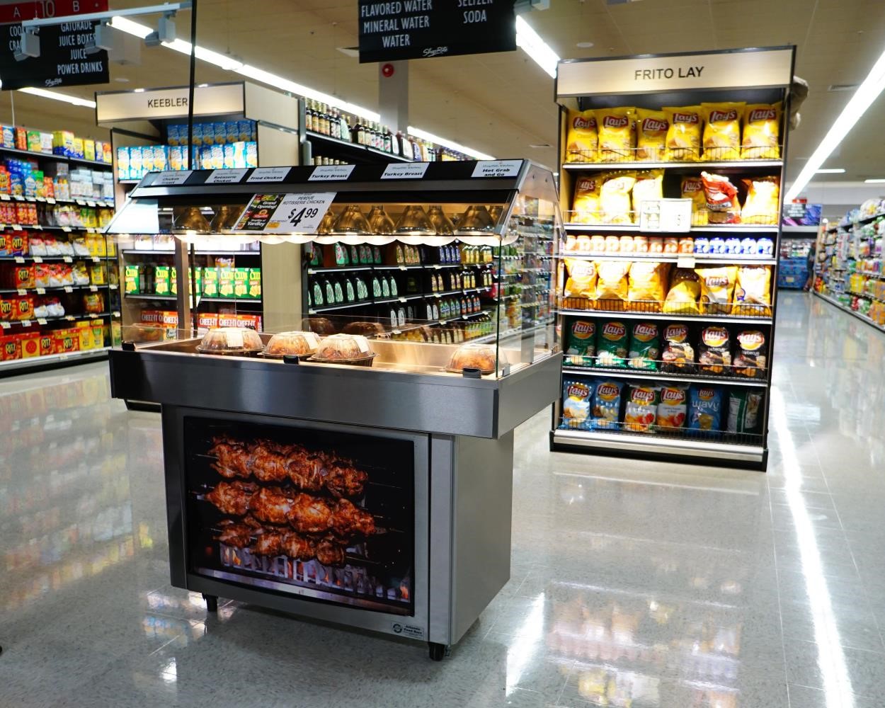 Combination Hot/Cold Packaged Food Case - Atlantic Food Bars HCI7872