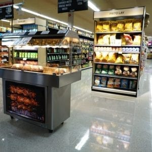 Mobile Packaged Hot Food Merchandiser - Single Level - Atlantic Food Bars - HH5125 2