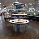 Round Hot Rotisserie Chicken Grab and Go Merchandiser - Two Levels - Atlantic Food Bars - RHP6060T 1