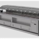 Self Service End Cap Hot Food Bar with Soup Wells and Rice Cooker - Atlantic Food Bars - HFB14434-SBM 1