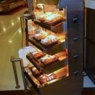 Wrangler Giant 3' Five Level Hot Chicken Merchandiser - Atlantic Food Bars - WR3629T-AS2-CE 1