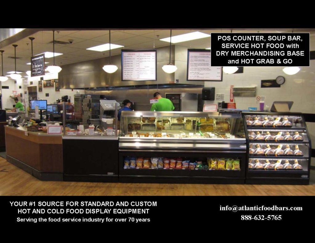 Atlantic Food Bars - Easily Convertible Full to Self Service Hot Food Merchandiser - Countertop or Freestanding Base Model - SHFBBK Series 1